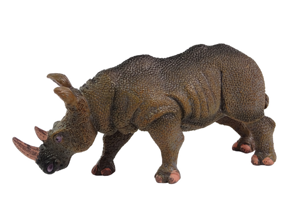 Grande figurine de collection rhinocéros animaux du monde