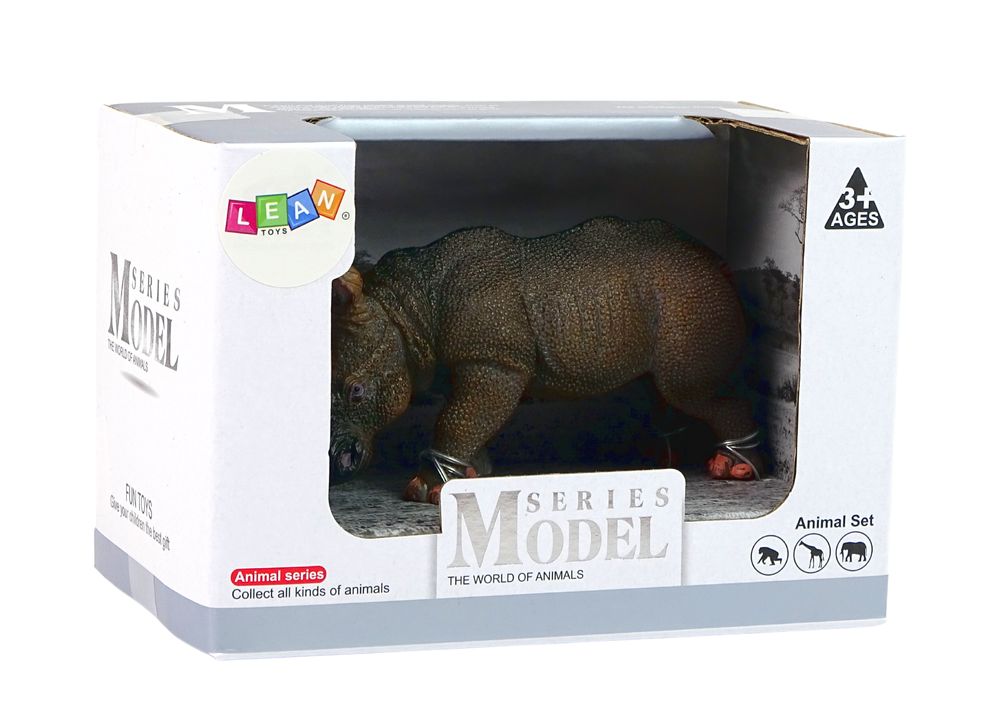 Grande figurine de collection rhinocéros animaux du monde