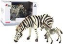 Set of 2 Figures Zebra with young Animals of the World-1