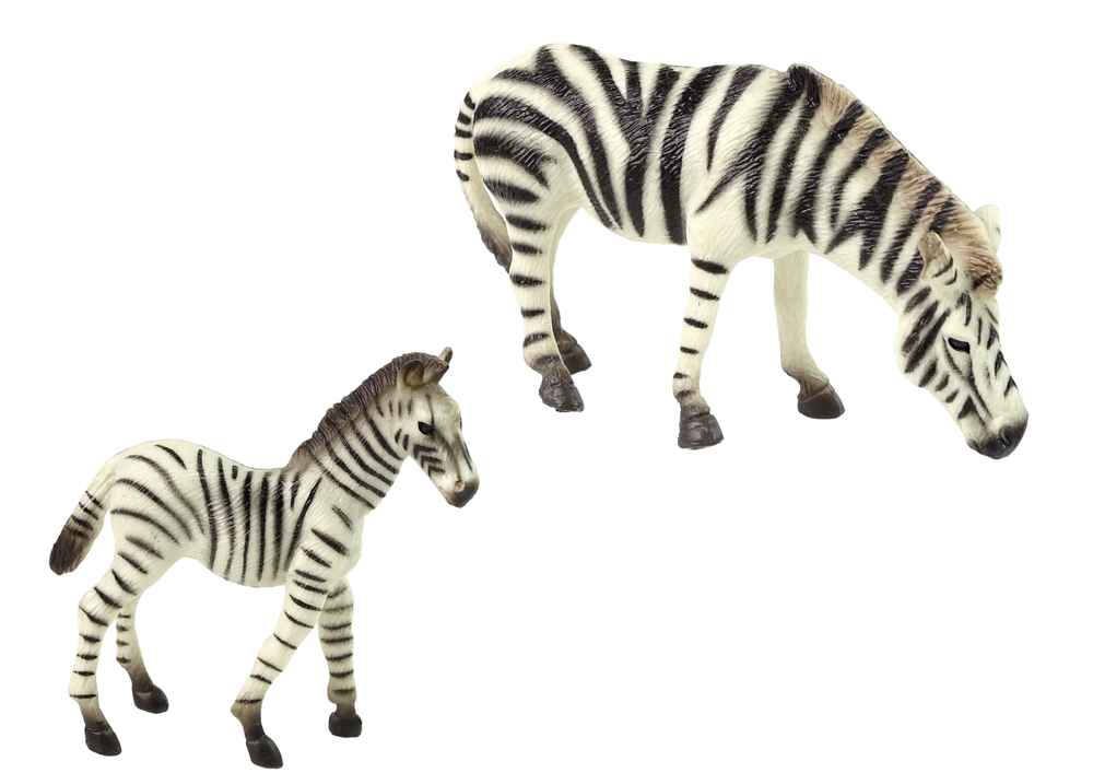 Ensemble de 2 figurines Zèbre avec jeunes animaux du monde