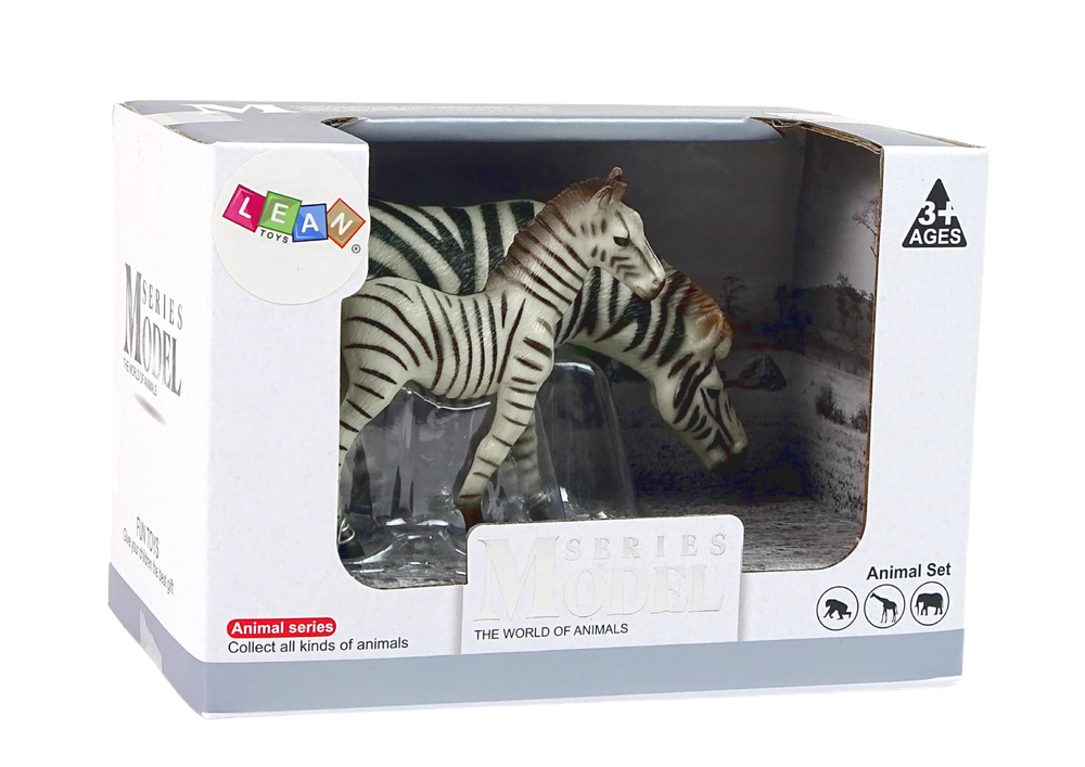 Ensemble de 2 figurines Zèbre avec jeunes animaux du monde