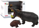 Set of 2 Figurines Hippopotamus with cub-1