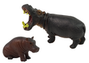 Set of 2 Figurines Hippopotamus with cub-2