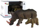 Ensemble de 2 figurines Rhinocéros avec petit