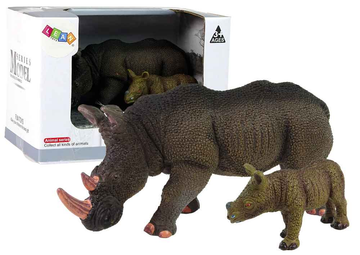 Ensemble de 2 figurines Rhinocéros avec petit