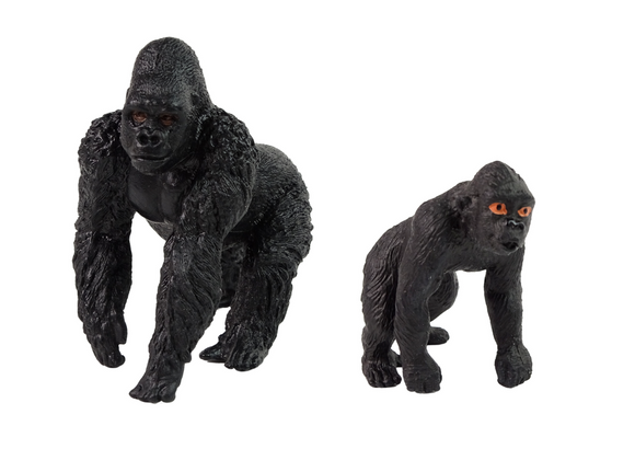 Set of 2 Gorillas figurines Animals of the World series