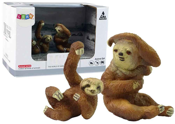 Lot de 2 figurines Paresseux avec petit Animaux du Monde