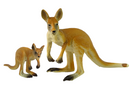 Set of 2 figurines Kangaroo with cub  Animals of the World series