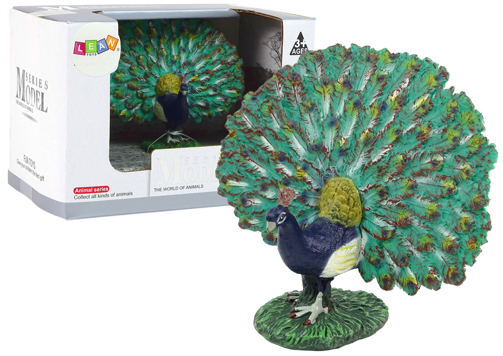Grande figurine de collection du paon royal