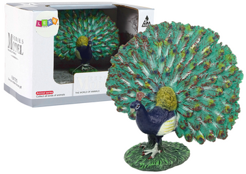 Grande figurine de collection du paon royal