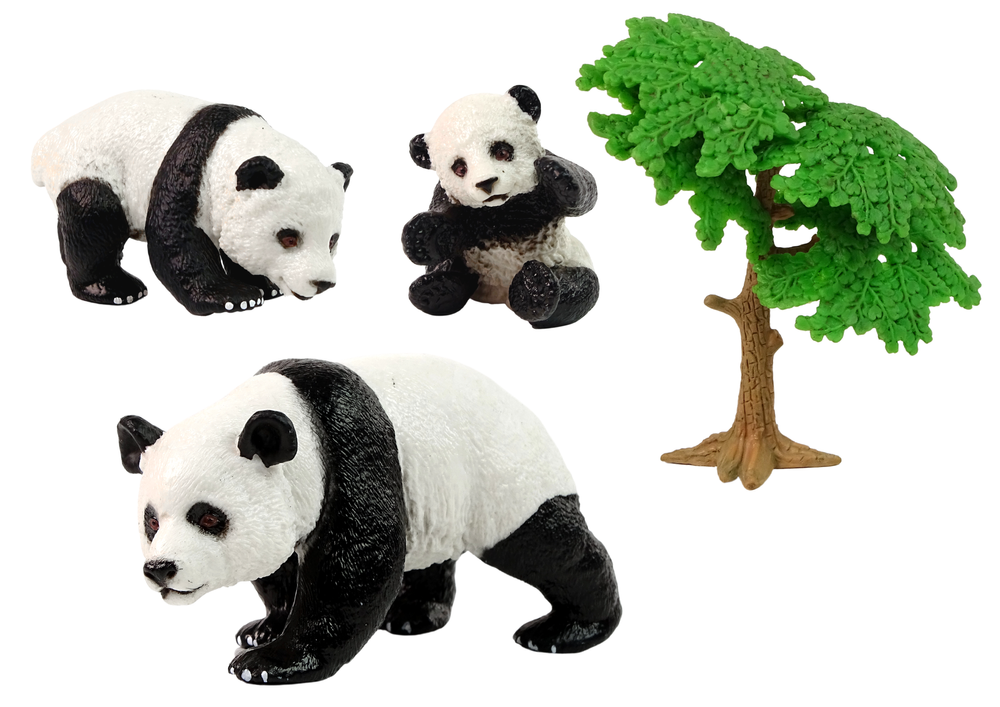 Ensemble de figurines d'animaux panda