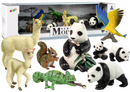 Figurine Animaux Set Perroquet Panda
