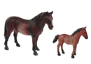 Lot de 2 figurines Cheval avec poulain et stylo