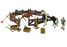 Assembleable Farm Figure Set Wooden Horse Farm - 0