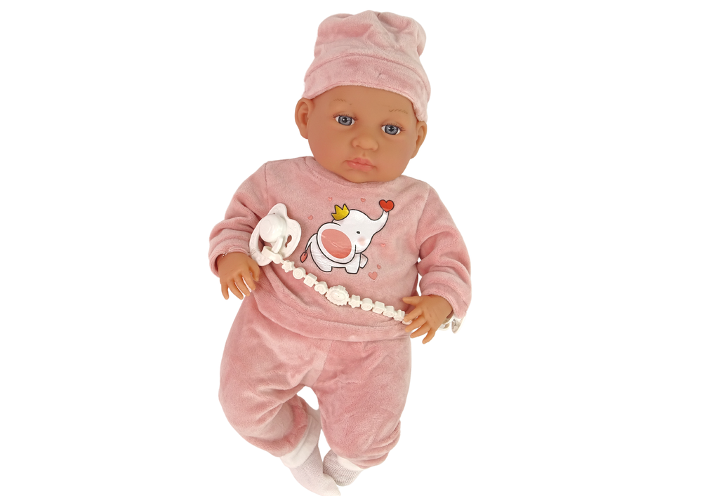 Poupée bébé 46 cm Tétine rose Bébé Éléphant