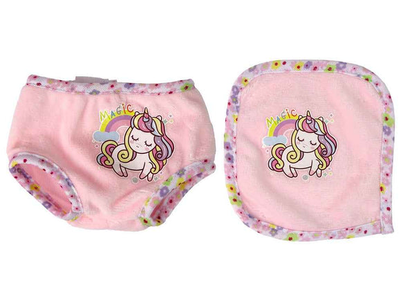 Baby Doll Sound Pacifier Bib Pink Unicorn Pyjamas