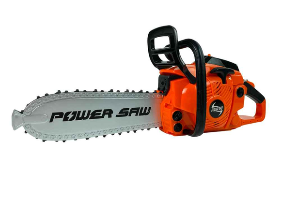 Tronçonneuse DIY avec son orange qui s'allume