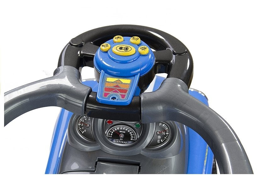 Voiture Coupé Manuelle avec Poignée Parentale - Bleu