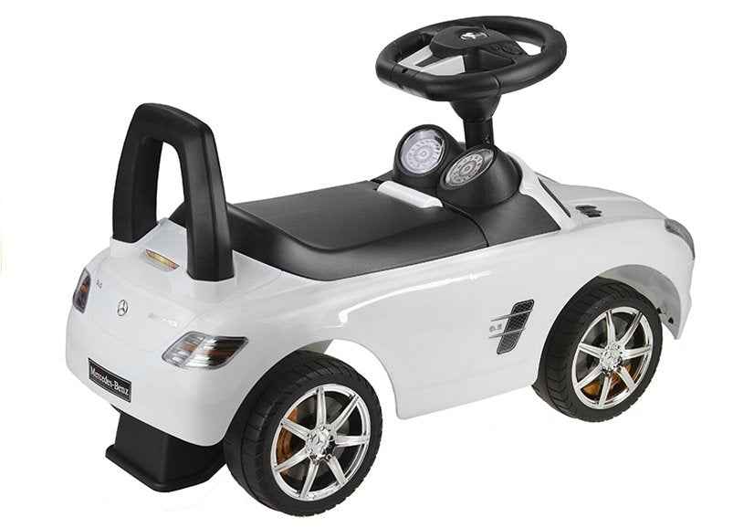Mercedes-Benz SLS AMG White - Kids Push Along Ride On Car