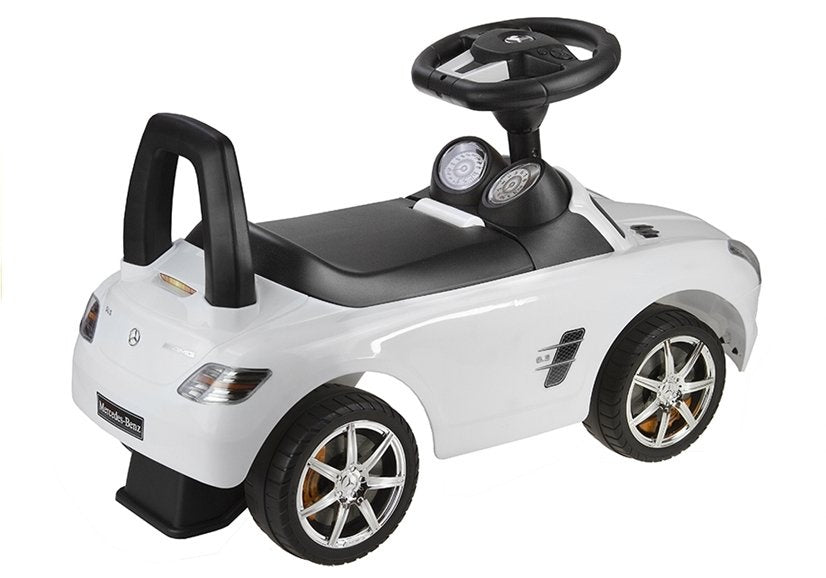 Mercedes-Benz SLS AMG White - Kids Push Along Ride On Car