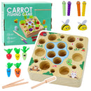 Wooden Carrots Earthworm Rod Magnet Game-1