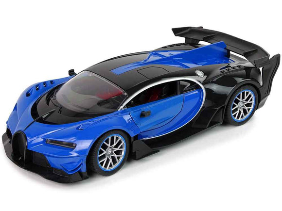 Remote-controlled sports car LED front lights + R/C remote control