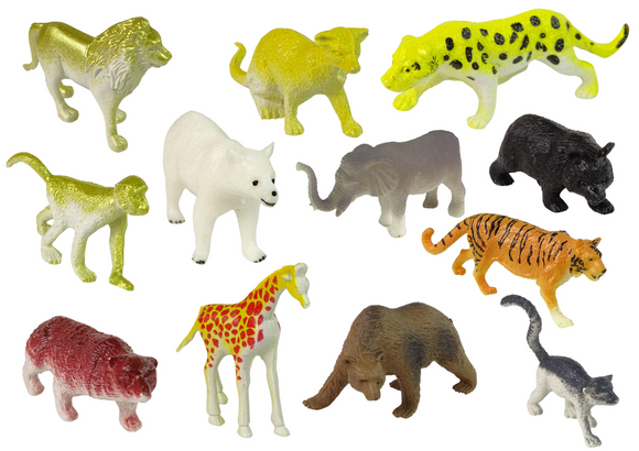 Large Figure Set Wild Animals Safari + Accessories 34 Elements