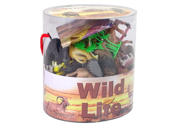 Large Figure Set Wild Animals Safari + Accessories 34 Elements