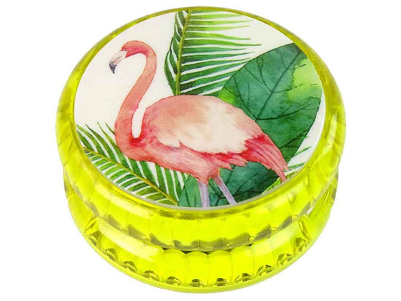Jeu d'artisanat Jojo avec Flamingo Un jouet intemporel YoYo jaune