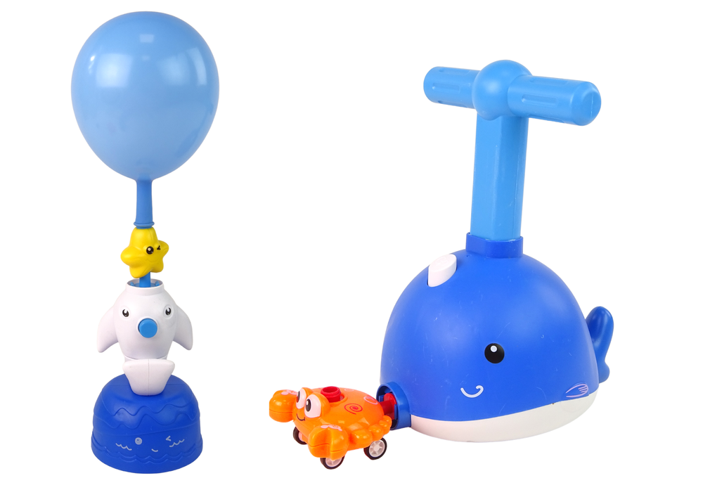 Voiture aérodynamique avec lanceur de ballons et dauphins