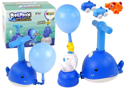 Voiture aérodynamique avec lanceur de ballons et dauphins