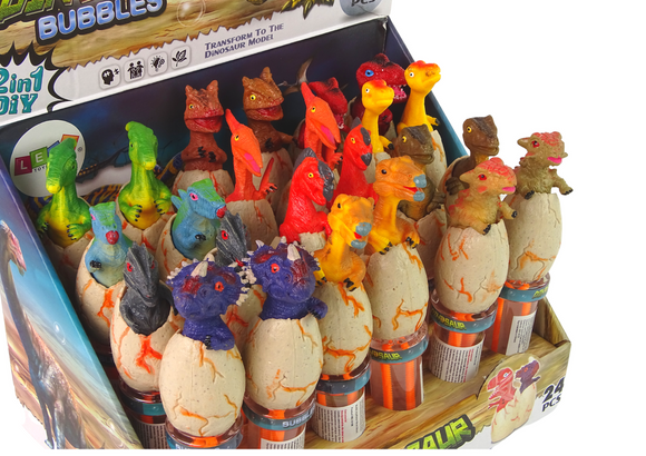 Bulles de savon Dinosaures 18 cm Couleurs variées