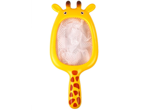 Rubber Mesh Giraffe Bathing Animal Set