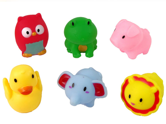 Rubber Mesh Giraffe Bathing Animal Set