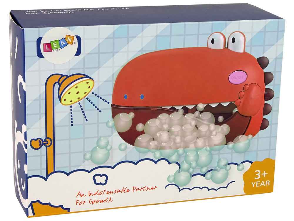 Jouet de bain moussant en forme de dinosaure rouge avec piles