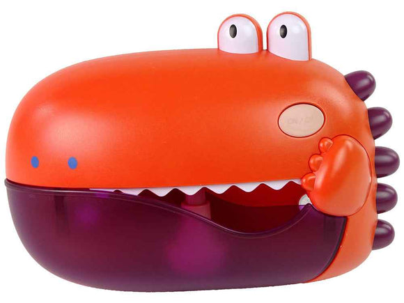 Jouet de bain moussant en forme de dinosaure rouge avec piles