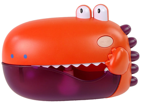 Jouet de bain moussant en forme de dinosaure rouge avec piles