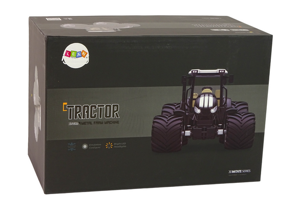 Remote controlled tractor R/C Black 2.4G Metal