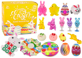 Ensemble de jouets anti-stress squishy de Pâques, 18 éléments