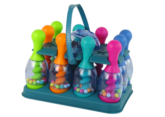 Skill Game Bowling With Balls Iridescent Ball Stand
