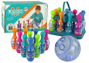 Skill Game Bowling With Balls Iridescent Ball Stand