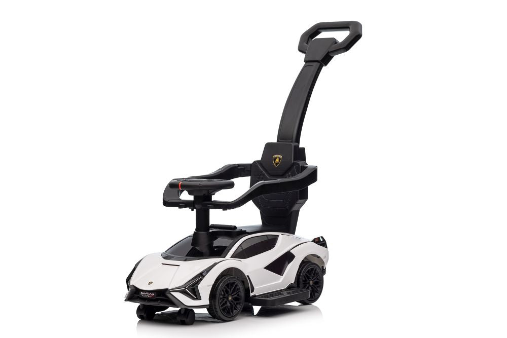 Lamborghini QLS-996T Ride-on avec poussoir blanc