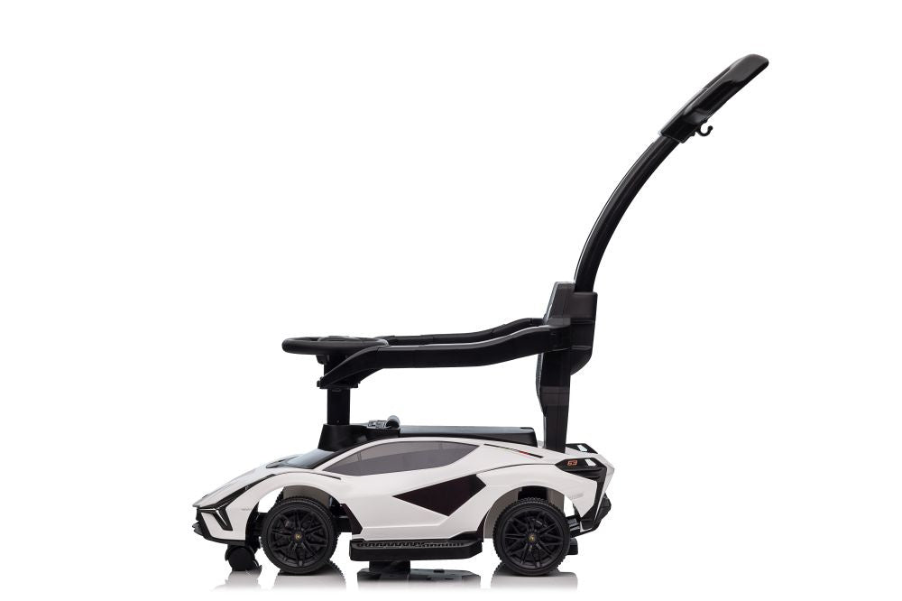 Lamborghini QLS-996T Ride-on avec poussoir blanc