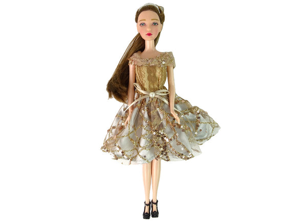 Poupée pour enfants Emily avec chien aux cheveux longs