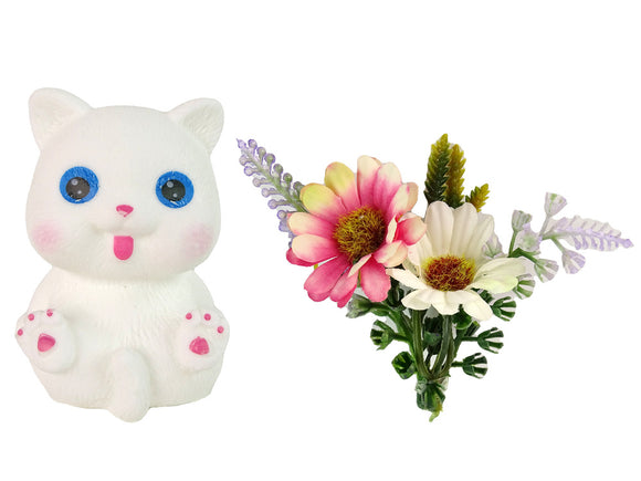 Emily Long Hair White Cat Baby Doll