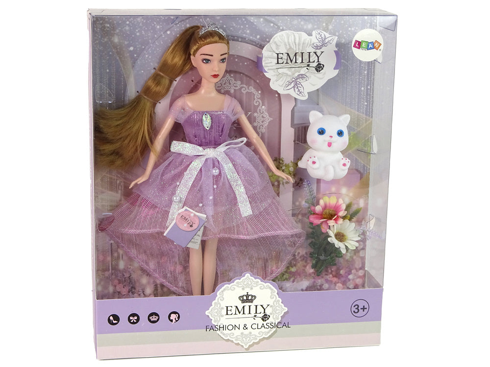 Emily Long Hair White Cat Baby Doll