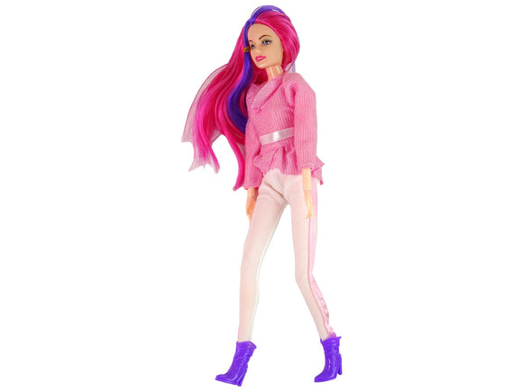 Cavalier de poupée avec figurines de poney marron.