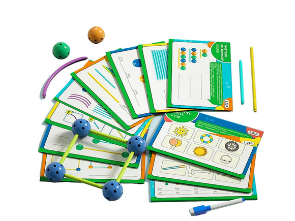 3D Constructive Geometric Bricks Set 142el.