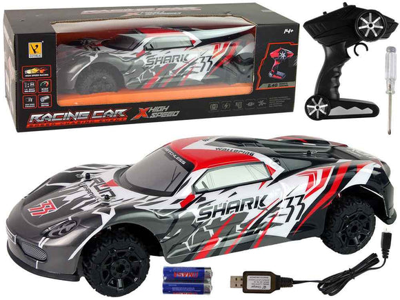 Voiture de sport R/C 1:8 Gris Blanc