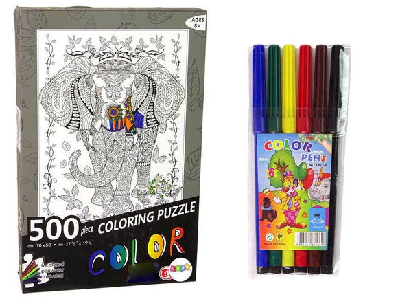 Puzzle Couleurs 500 Éléphant